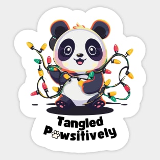 TANGLED PAWSITIVELY christmas panda Sticker